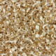 Matubo MiniDuo Perlen 4x2.5mm Crystal - Gold-Lined
